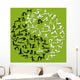 Yin Yang made from yoga asanas for your design Wall Mural
