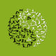 Yin Yang made from yoga asanas for your design Wall Mural