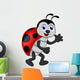 funny lady bug cartoon Wall Decal