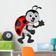 funny lady bug cartoon Wall Decal