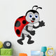 funny lady bug cartoon Wall Decal