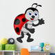 funny lady bug cartoon Wall Decal