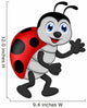 funny lady bug cartoon Wall Decal