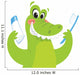 Happy crocodile holding toothbrush and toothpaste Wall Decal