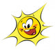 Happy Sun Black Outlines