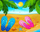 Flip-flops Sand Beach Illustration