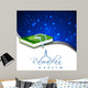 Concept for Muslim community Holy Month of Ramadan Kareem. Wall Mural