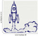 Retro Rocket Doodle Style