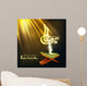 Arabic Islamic calligraphy of text Ramadan Kareem with open Isla Wall Mural