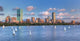 Panoramic Theboston Skyline across Wall Decal