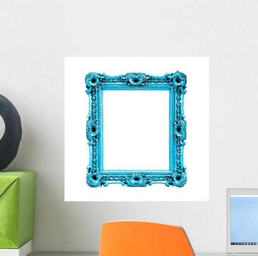 Turquoise Rectangular Frame Wall Decal
