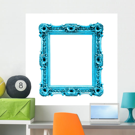 Turquoise Rectangular Frame Wall Decal
