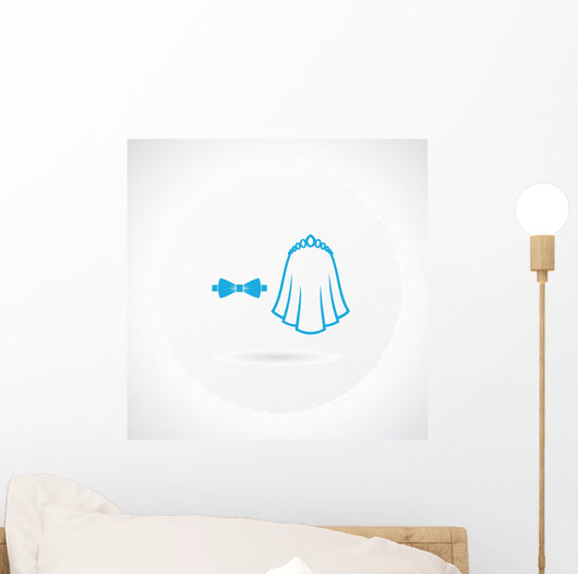 Groom Bow and Bride Wall Decal