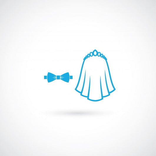 Groom bow and bride veil Wall Decal