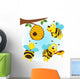 bees around a hive Wall Decal