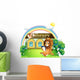 Lion outside Library Wall Decal