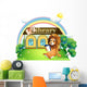 Lion outside Library Wall Decal