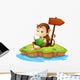 Monkey Reading Book Island