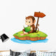 Monkey Reading Book Island