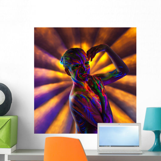 Portrait Charming Slim Girl Wall Mural