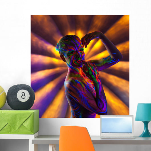 Portrait Charming Slim Girl Wall Mural