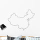 China outline map with shadow. Wall Decal