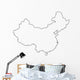 China outline map with shadow. Wall Decal