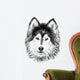 portrait of husky Wall Decal