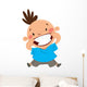 Happy boy smiling pointing his smile and teeth Wall Decal