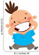 Happy boy smiling pointing his smile and teeth Wall Decal