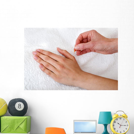 Alternative Practitioner Applying Acupuncture Needles. Wall Mural
