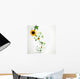 Vector Nature Background With Sunflowers Wall Mural