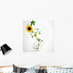 Vector Nature Background With Sunflowers Wall Mural