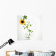Vector Nature Background With Sunflowers Wall Mural
