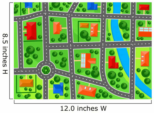 Map of suburb town Wall Mural