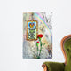 Rainbow, red carnation and wandering Wall Mural