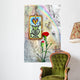 Rainbow, red carnation and wandering Wall Mural