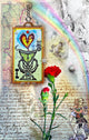 Rainbow, red carnation and wandering Wall Mural
