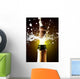 Up Champagne Cork Popping Wall Mural