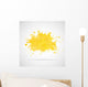 Abstract Background With Yellow Paint Splashes Wall Decal