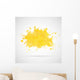 Abstract Background With Yellow Paint Splashes Wall Decal