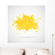 Abstract Background With Yellow Paint Splashes Wall Decal