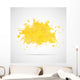 Abstract Background With Yellow Paint Splashes Wall Decal