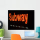 Neon Subway Sign, New York City Wall Mural