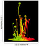 Colored splashes isolated on black background Wall Mural