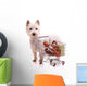 Dog Standing with Shopping Cart Wall Decal
