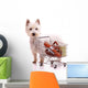Dog Standing with Shopping Cart Wall Decal