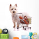 Dog Standing with Shopping Cart Wall Decal