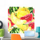Watercolor seamless background with melon and watermelon Wall Mural