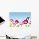 Pink Flower with Butterfly